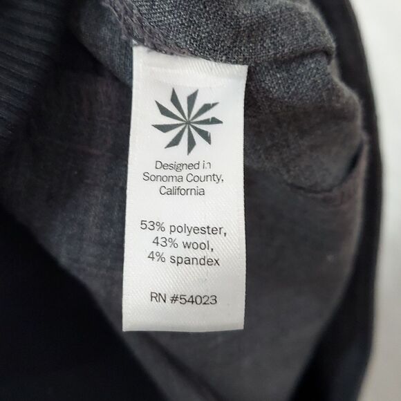 Athleta Midtown Gray Wool Blend Drawstring Straight Leg Trouser Sz 10T - Picture 9 of 14